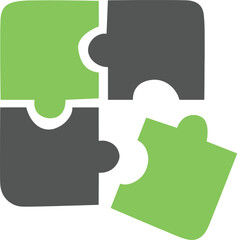Puzzle pieces icon vector illustration on a white background