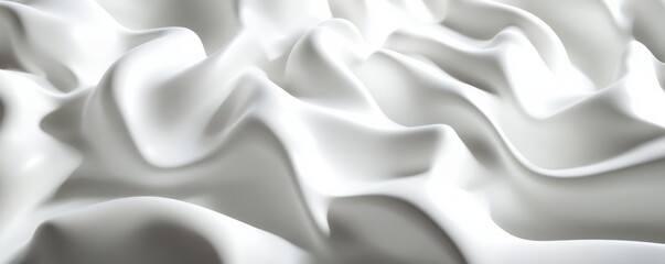 Fototapeta premium White satin fabric with smooth folds, abstract texture. Elegant design and fashion concept