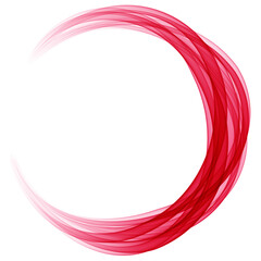 Abstract fluid red circle swash
