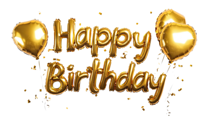 happy birthday balloons transparent background