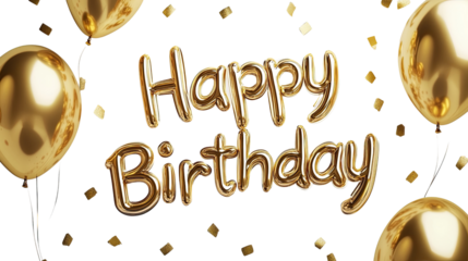 happy birthday balloons transparent background