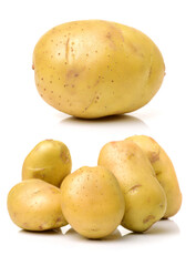 New potato isolated on white background 