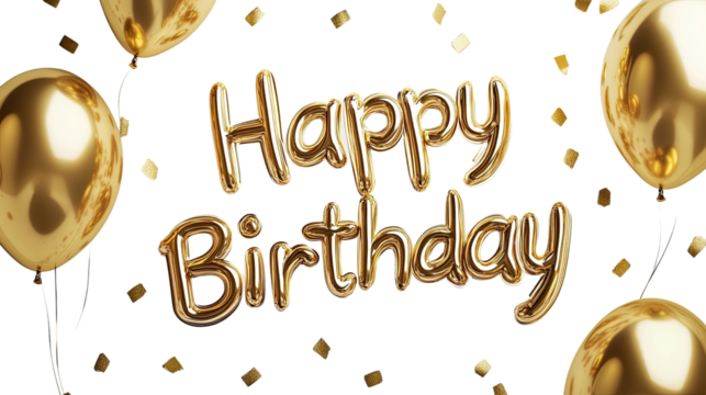happy birthday balloons transparent background