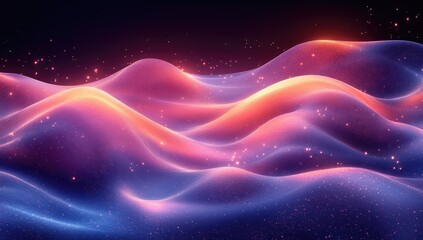 Obraz premium Abstract Glowing Landscape