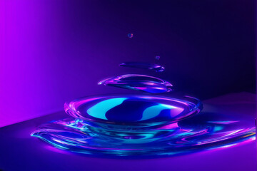 Dynamic Holographic Texture with Neon Gradient