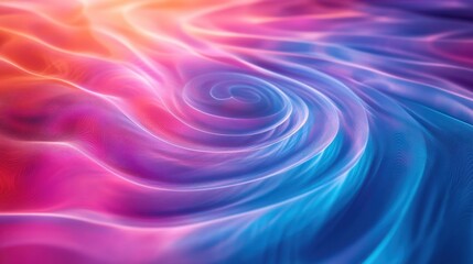 Obraz premium The colors blend smoothly from the center outwards, with the blues in the middle gradually transitioning to pinks and purples.