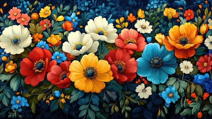 Vibrant Floral Tapestry