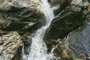 mountain in nepal, waterfall in nepal, waterfall in mountain