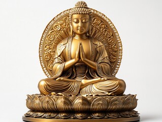 Fototapeta premium Golden Buddha Statue in Meditation