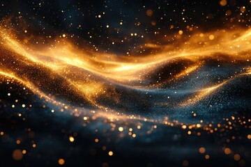 Obraz premium Abstract Golden Waves