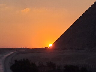 sunset in giza