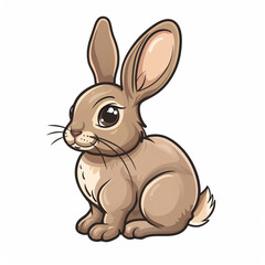 A small rabbit cartoon 2d style