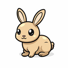 A small rabbit cartoon 2d style