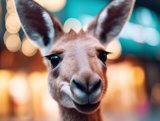 Obraz premium close-up portrait of a curious deer