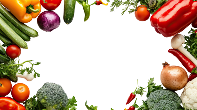 vegetables on a transparent background