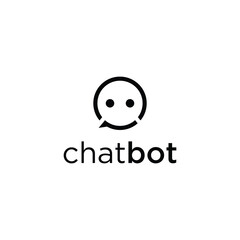 Chat bot modern logo icon vector