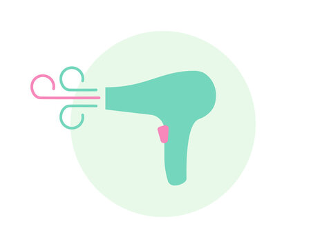 recommend clip art: Hair dryer Line Icon fashion hairdryer of hairdresser to blow-dry and electric hair-dryer blower. Barber styling appliance. Vector cartoon illustration