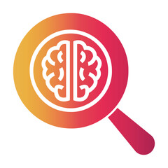 brain analysis  Gradient icon