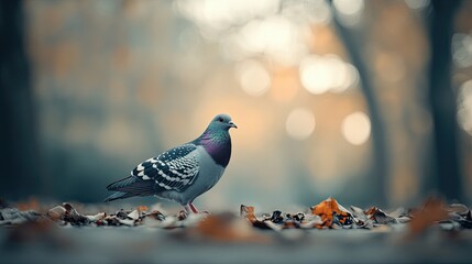 pigeon isolated on abstract background © 2haq