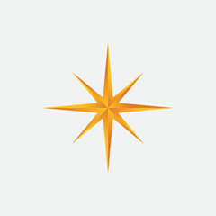 Obraz premium 3D Sparkling Star Icon Template