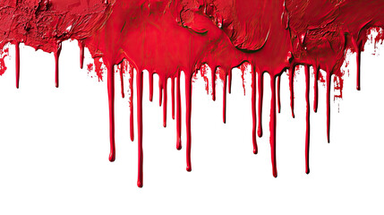 Melting paint border on a transparent background