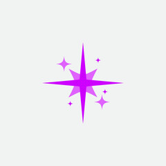 Flat Sparkle Vector Template