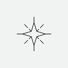 Fototapeta premium Star Doodle Line Template