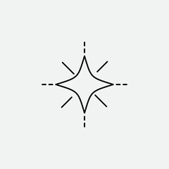 Obraz premium Star Doodle Line Template