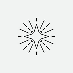 Obraz premium Star Doodle Line Template