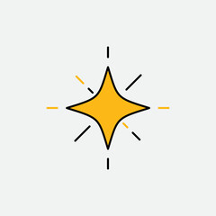 Star Yellow Vector Template