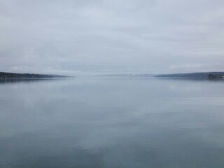 fog on the lake