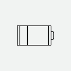 Battery Outline Vector Template