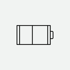 Battery Outline Vector Template