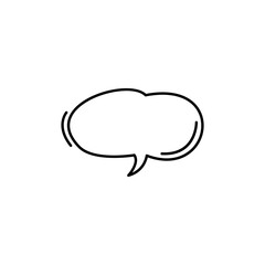 Cartoon Speech Bubble Line Template