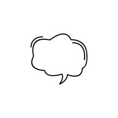 Cartoon Speech Bubble Line Template