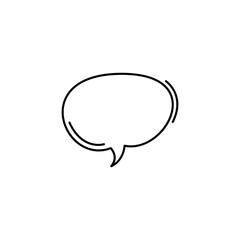 Cartoon Speech Bubble Line Template