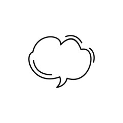 Cartoon Speech Bubble Line Template