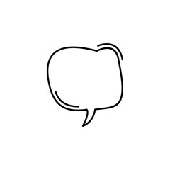 Cartoon Speech Bubble Line Template