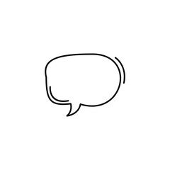 Cartoon Speech Bubble Line Template