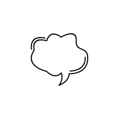 Cartoon Speech Bubble Line Template