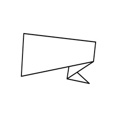 Chat Bubble Origami Outline Template