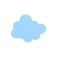 Blue Cloud Vector Template