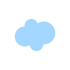 Blue Cloud Vector Template