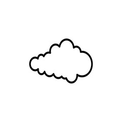 Cloud Outline Vector Template