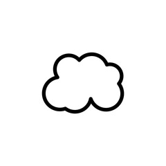 Cloud Outline Vector Template