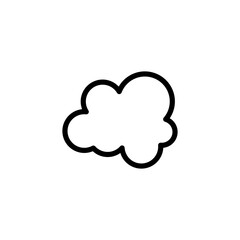 Cloud Outline Vector Template