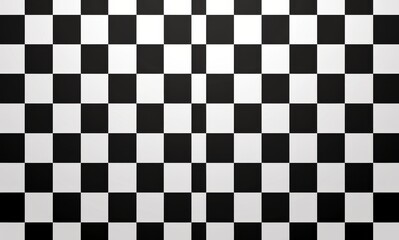 Black and White Checkered Pattern in Clip Art Style with Large Squares