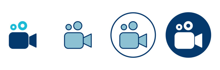 Video camera icon vector isolated on white background. Video camera vector icon. Camera Icons. Movie Sign. Cinema