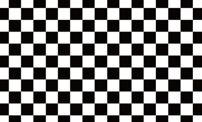 Black and White Checkered Pattern in Clip Art Style with Large Squares