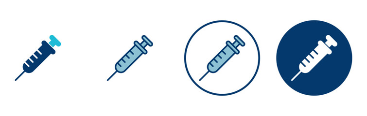 Syringe icon vector isolated on white background. injection icon